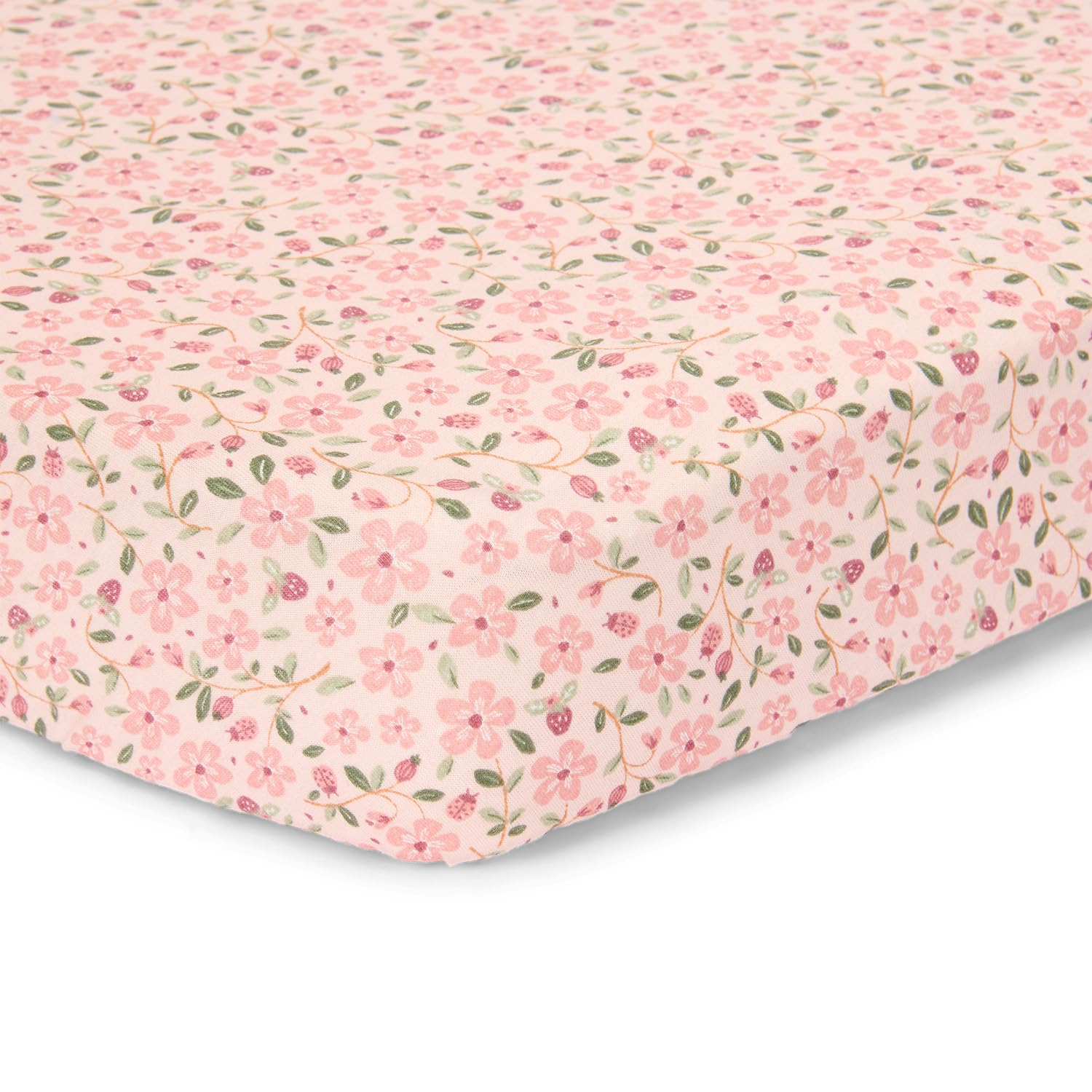 Little Dutch Spannbettlaken Spannbetttuch für Kinderbett (70x140 cm) Fairy Floral - Fairy Garden
