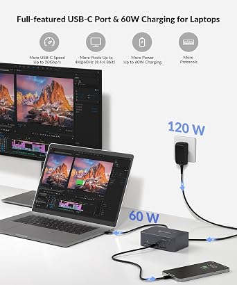 AV Access KVM Switch USB C Docking Station Dual Monitors for 2 Computers