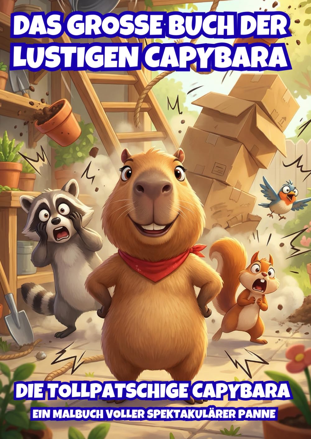 Das große Buch der lustigen Capybara: Die tollpatschige Capybara: Ein Malbuch voller spektakulärer Pannen (Lustige Capybara Malbücher)