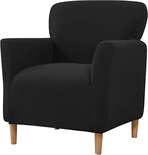 Vista 19 de MIFXIN Fundas para sillón de banquete, funda suave y elástica de jacquard con brazos, elástica antideslizante, funda de sofá, protector de muebles