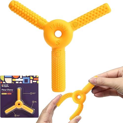 Miniatura 9 de FLUXY - Herramienta de motor oral para terapia sensorial con 3 texturas únicas, color naranja