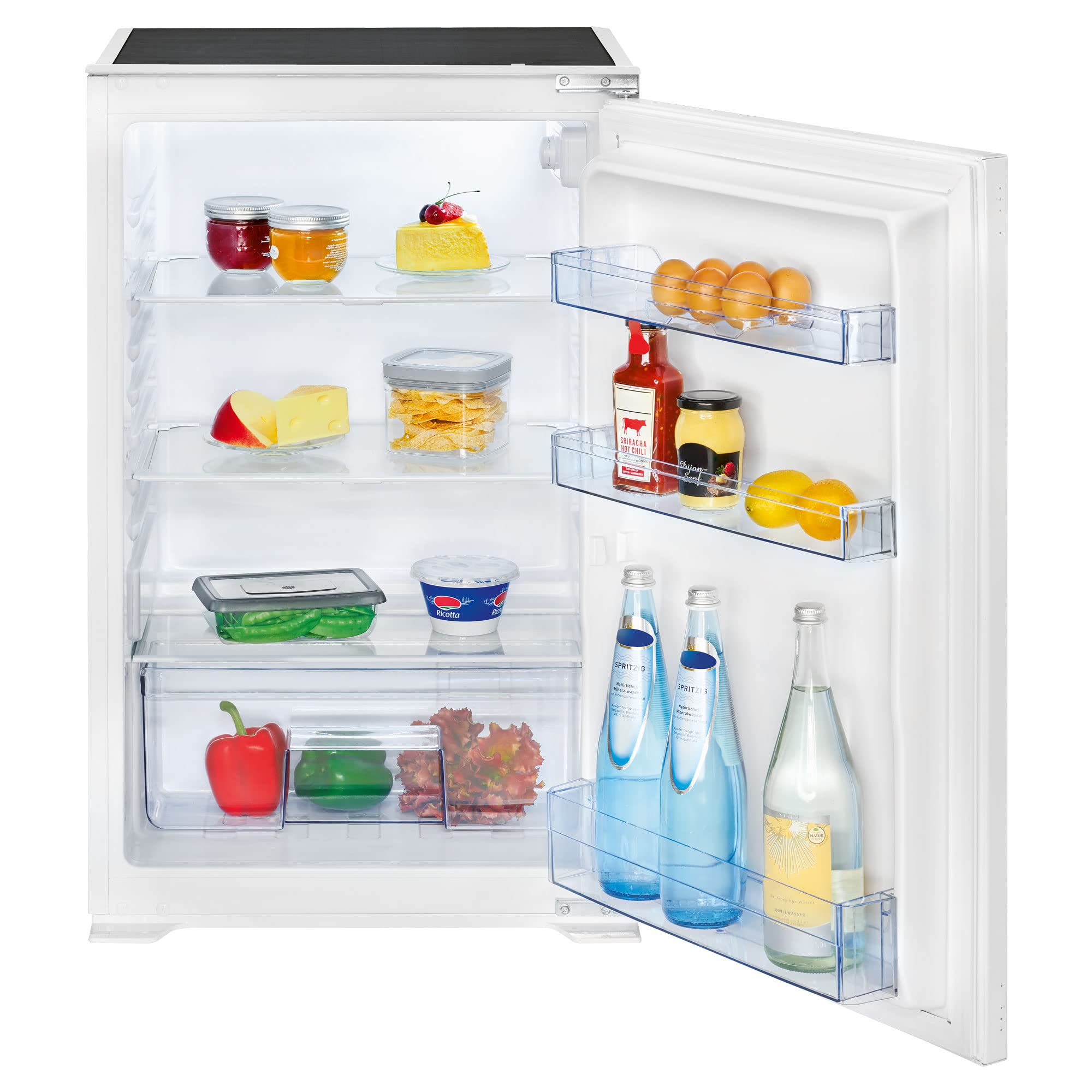 Bomann Réfrigérateur Encastrable 129L Blanc VSE7809 Éclairage LED Contrôle Température 0°C à +8°C Dégivrage Automatique