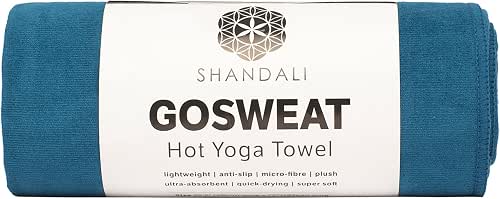 Shandali GoSweat Non-Slip Hot Yoga Towel with Super-Absorbent Soft Suede