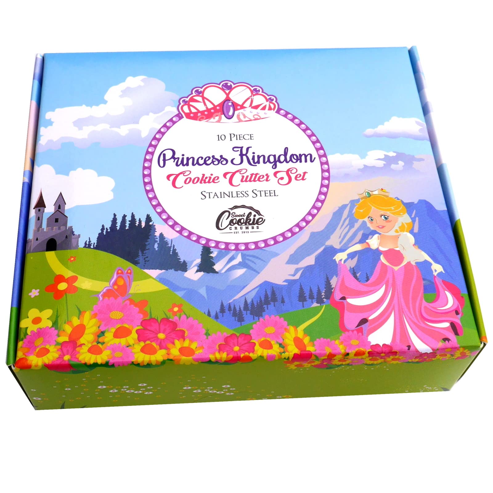 Princess Kingdom - Cortador de galletas (10 piezas, acero inoxidable)