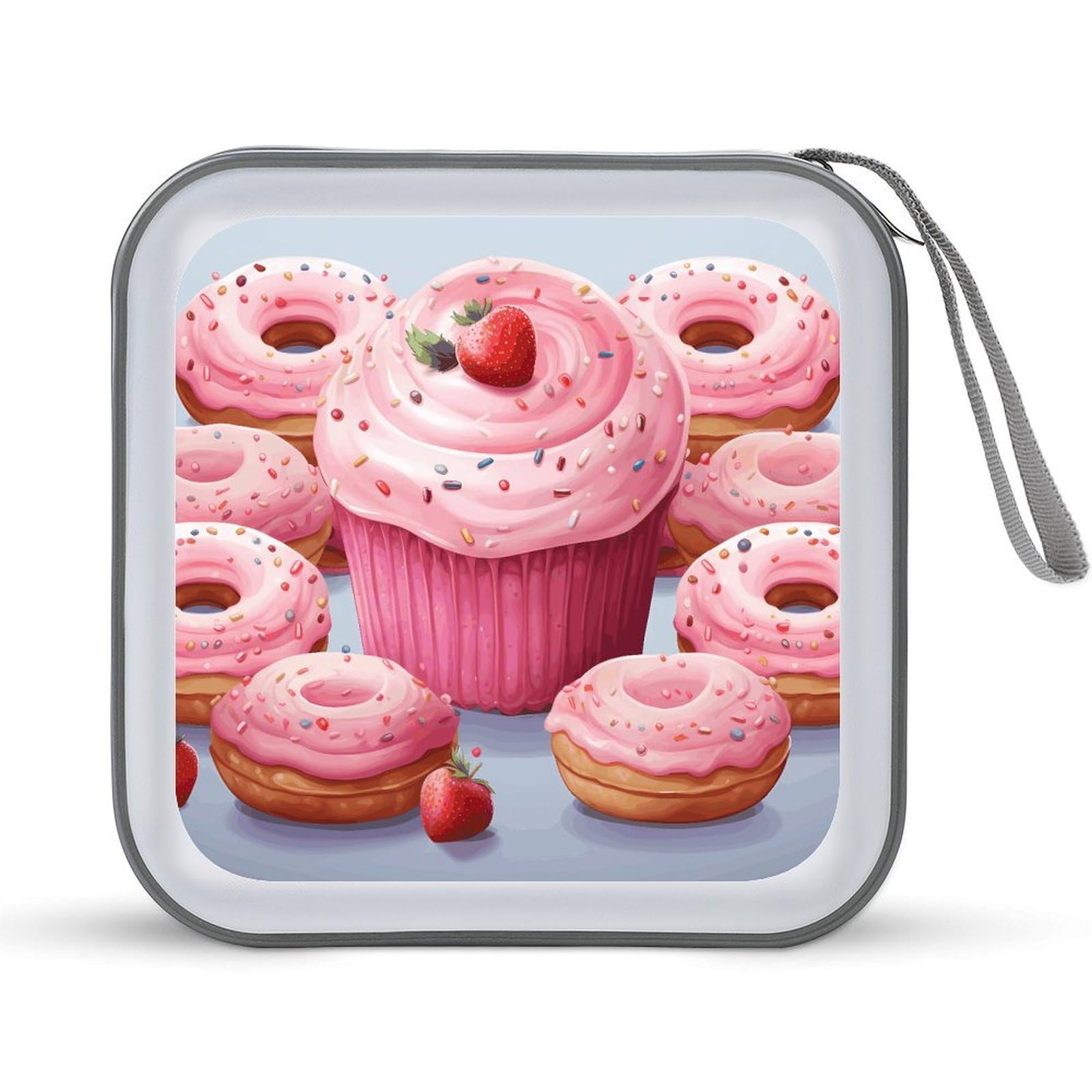 FodPand - 40 Capacity Zipper CD Case Hard Plastic DVD Disc Storage Case Portable CD Home Storage Organizer