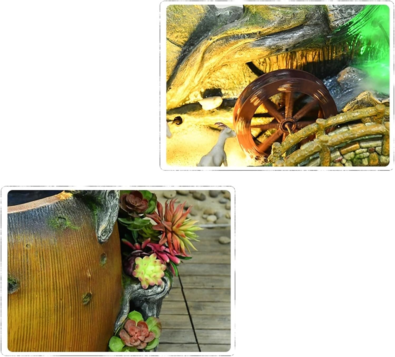 Modern Chinese Rockery Water Fountain Landscape, Garden Home Decoration, Balcony Courtyard Garden Decoration Floor-Standing Fountains(S)