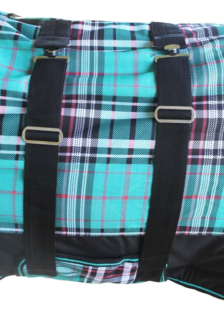 Image of CHALLENGER 1200D Foal Winter Blanket Miniature Pony Donkey Bellyband Turquoise Rustic