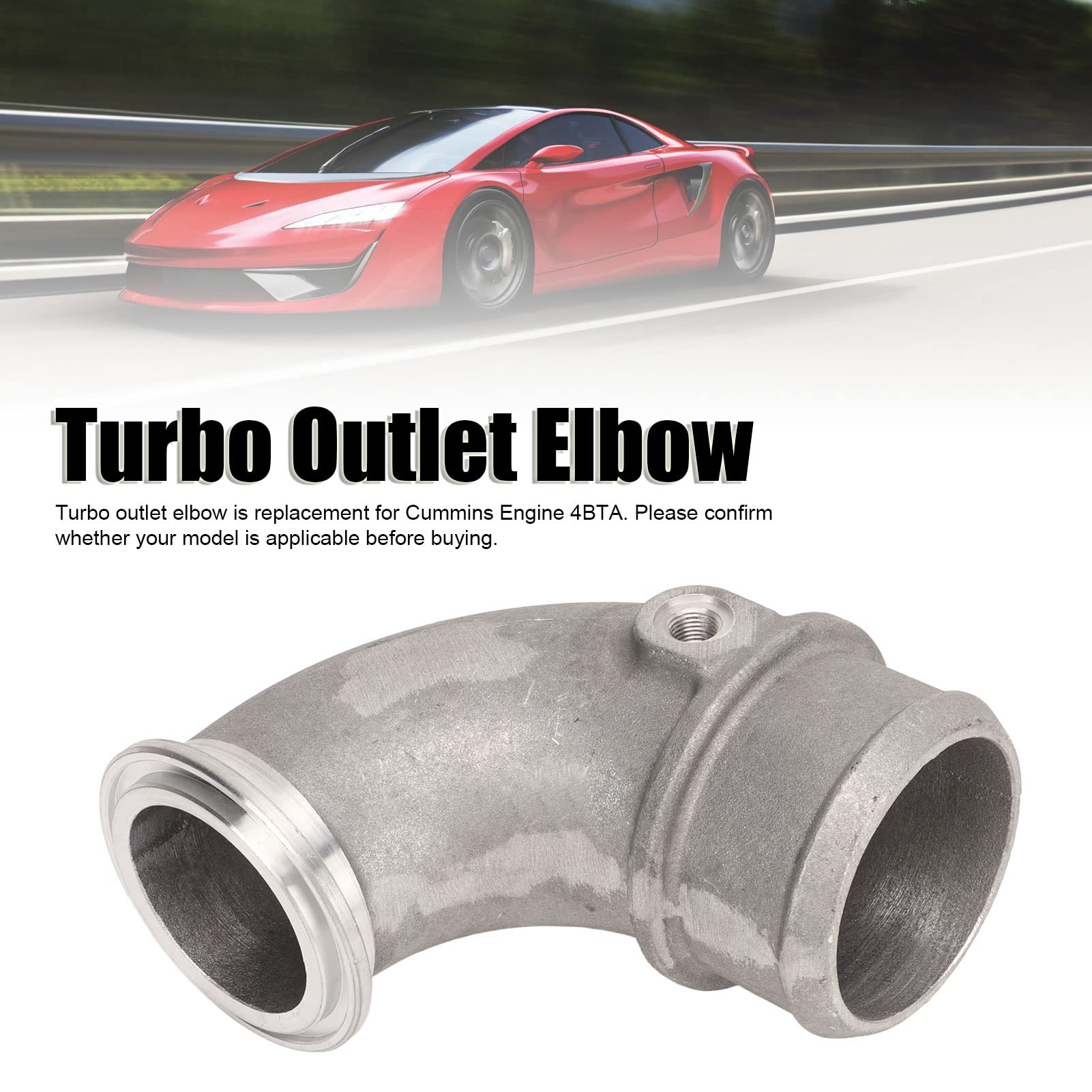 Akozon Turbocompresseur Outlet ELBOW Aluminium ALLIAGE FIABLE ROPIGE TURBO TURBO TURBE ELBOW AIR TRANSFERT