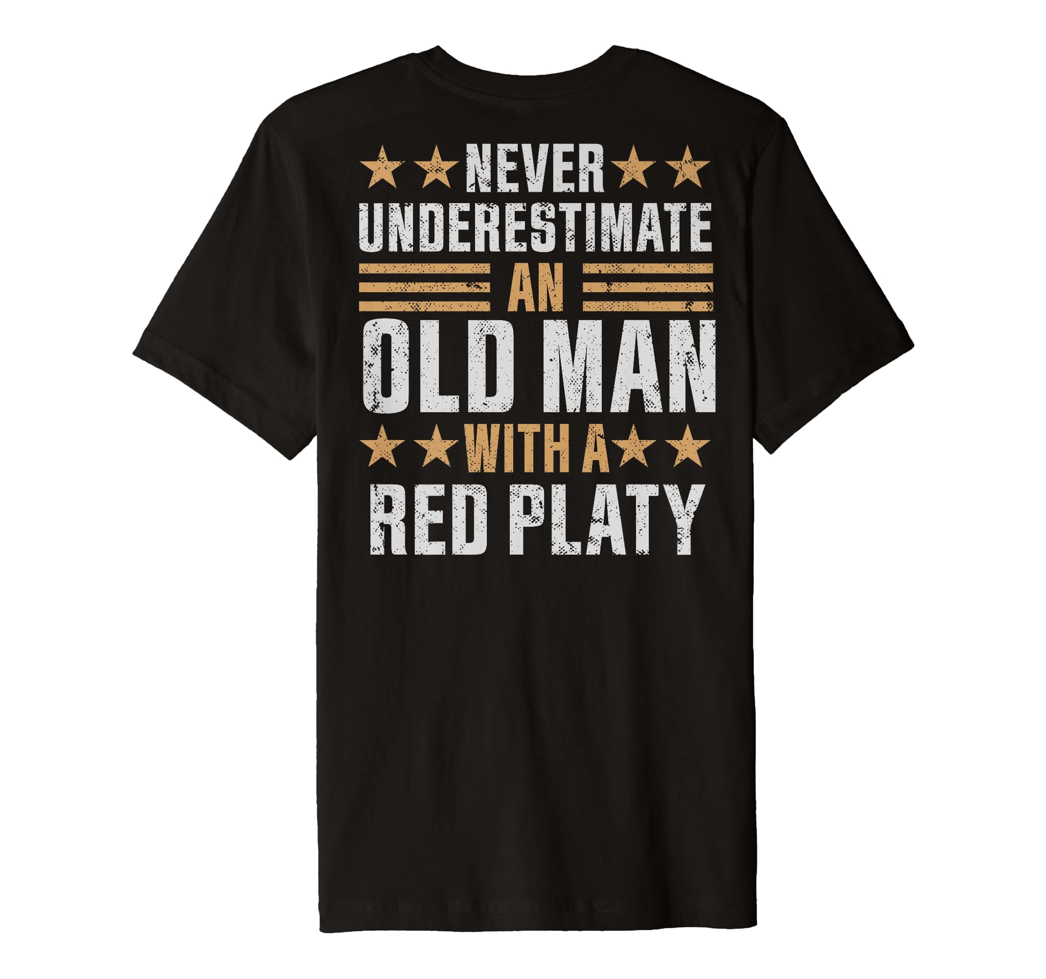 Old Man with a Red Platy Funny Premium T-Shirt