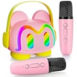Mini Karaoke Machine for Kids, Toddler Toys Kids Toys for Ages 8-13 Girl Birthday Gift, Kids Karaoke Machine with 2 Microphones