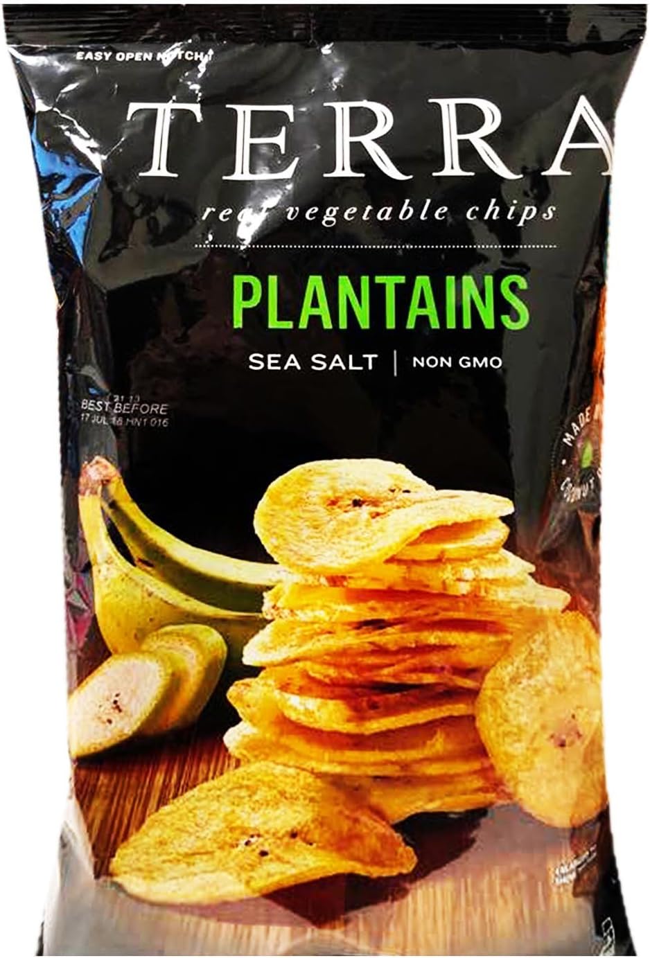 Terra Real Vegetable Chip New Plantain Chips 5oz, 1 Pack (Sea Salt)