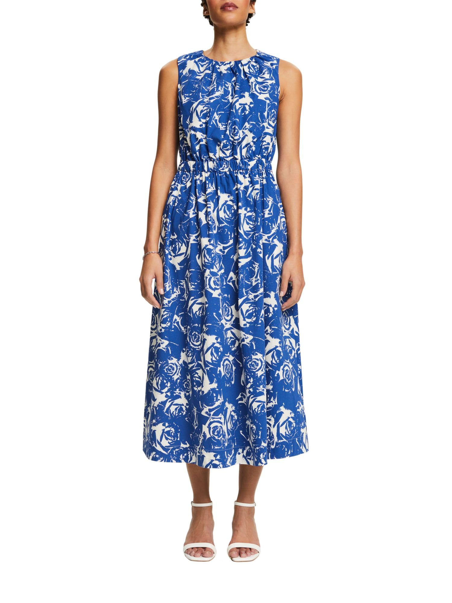 ESPRIT Women's 024ee1e324 Dress, 411/Bright Blue 2, L