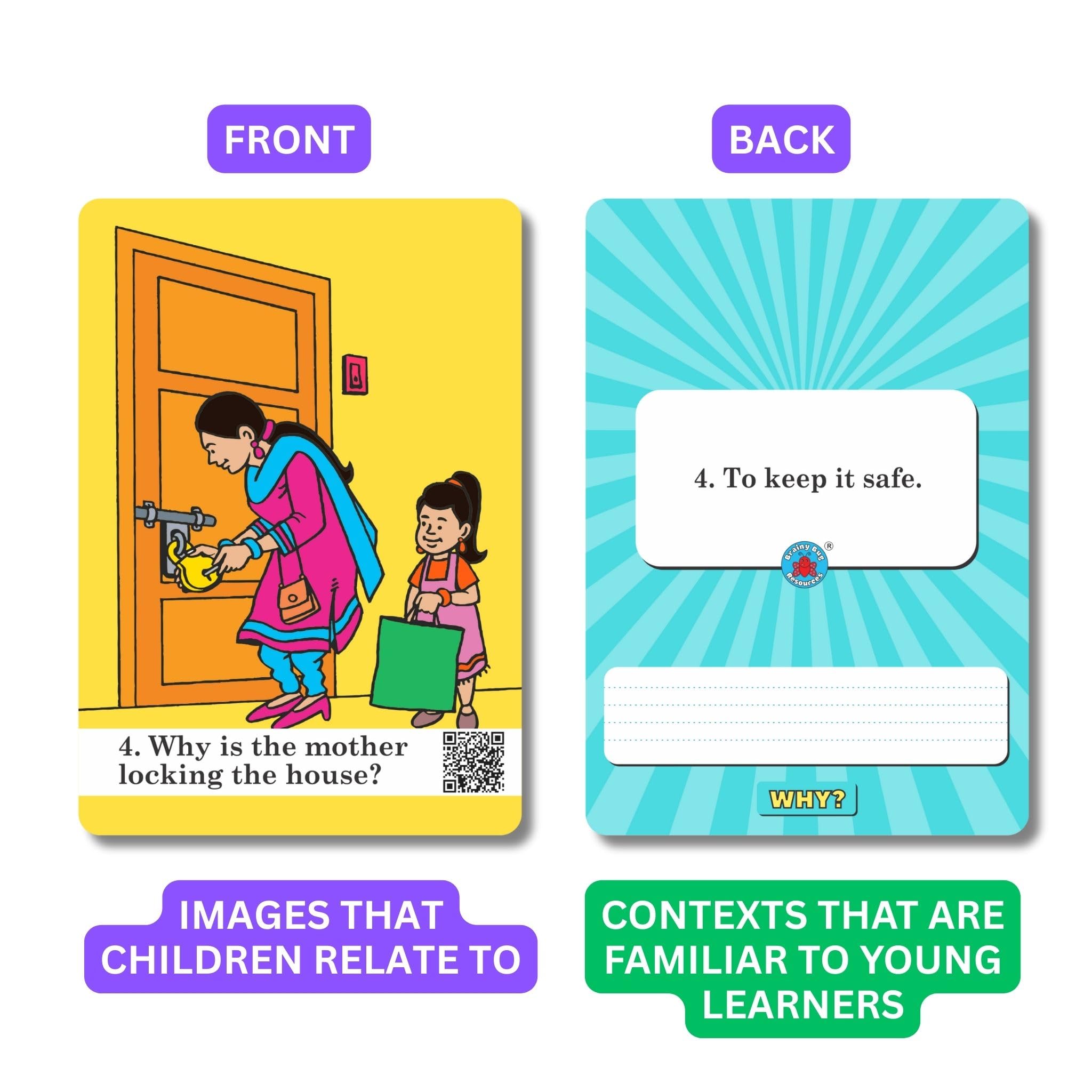 Brainy Bug Who, Where, Why & Ask Questions Flashcards | Audio | À partir de