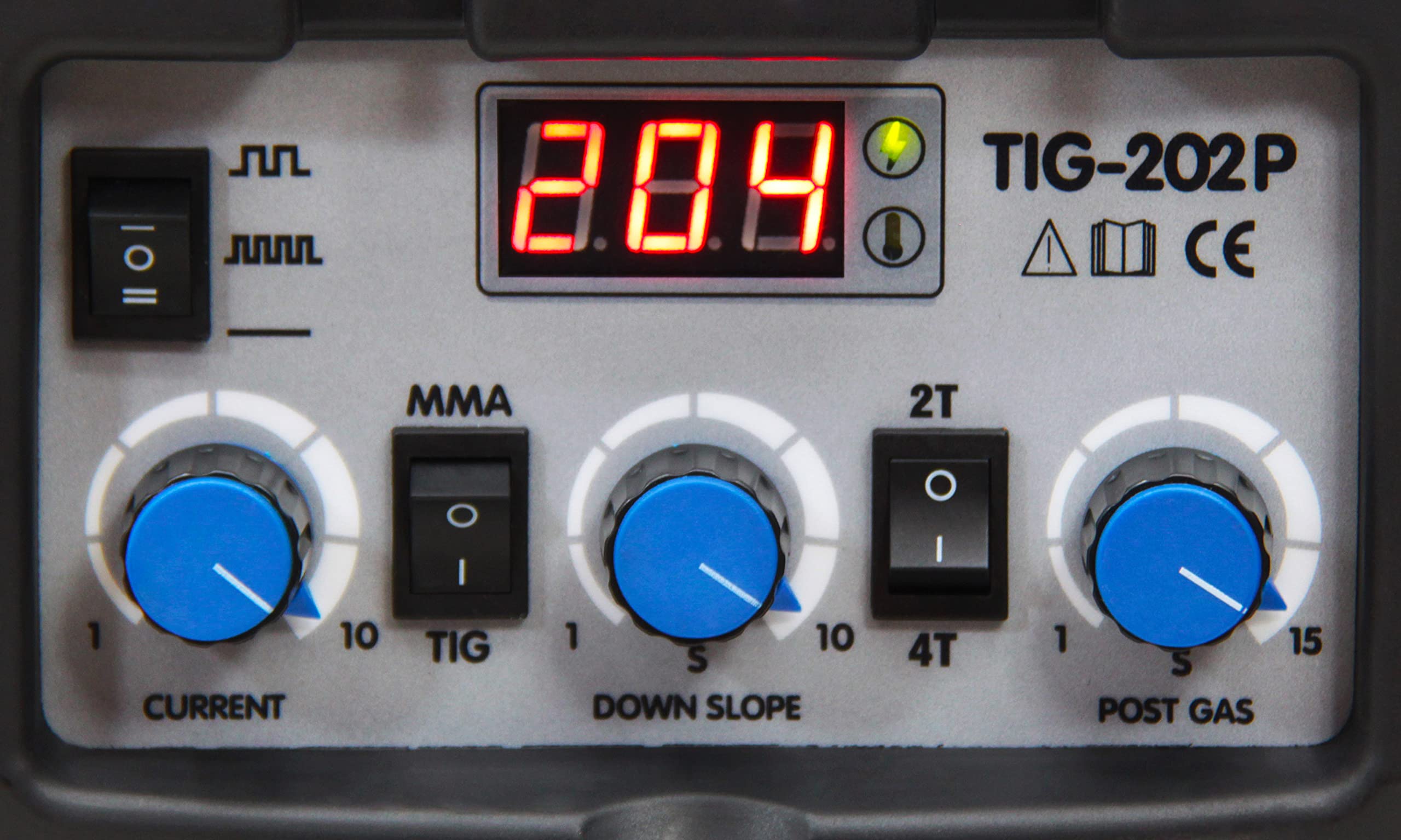 Sherman TIG 202P DC TIG Poste à souder 200 A IGBT Puls Kit avec bouteille de gaz Argon, casque de soudage automatique, gants de soudage, réducteur de pression, aimant de soudage
