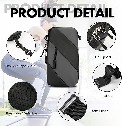 Miniatura 3 de Brazalete para teléfono celular para correr, bolsa cruzada con correa para el brazo para mujeres, hombres y niños, iPhone 15 14 13 12 11 Pro Max Xs