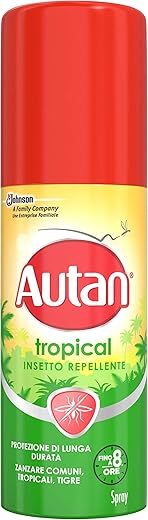 Autan Tropical Insecto Spray Insecto Repelente y Antimosquitos Tigre y Común, Pack de 50 ml, Protección de Larga Duración