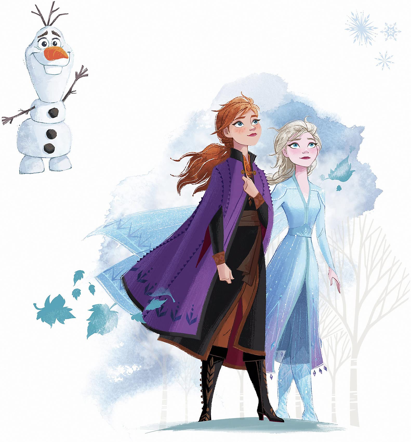 Roommates Blue, Purple, Orange - Disney Frozen Ii Elsa, Anna And Olaf