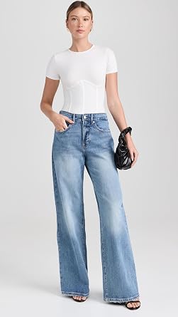 Women's Cotton T-Shirt Thong Bodysuit