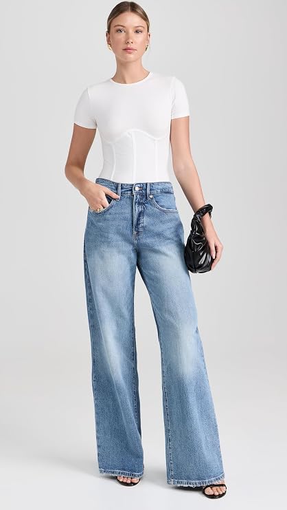 Women's Cotton T-Shirt Thong Bodysuit