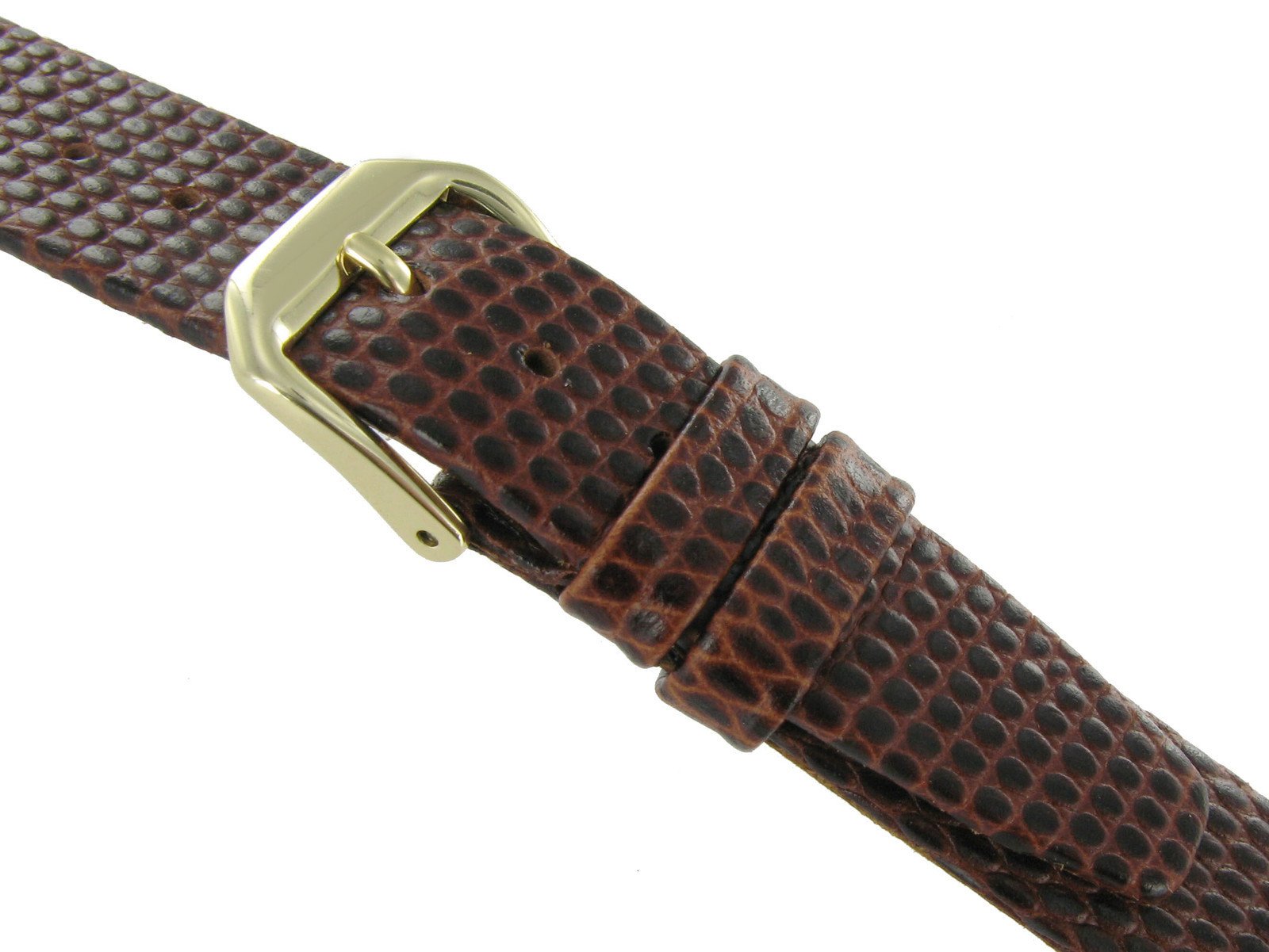 13mm Kreisler Brown Lizard Grain Genuine Leather Ladies Watch Band Reg