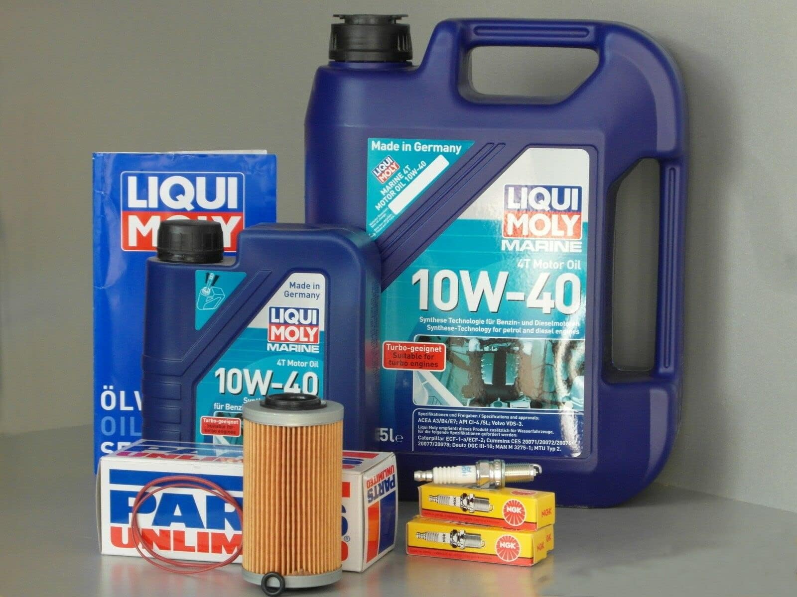 MotorFunSports Maintenance kit SEA Doo RXP from 2004 oil filter spark plugs jet ski service maintenance
