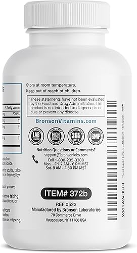 Miniatura 7 de Thyroid Support Complex with Iodine - Healthy Thyroid Function Immune System Energy Levels Thyroid Hormone Levels  Metabolism - 180 Capsules