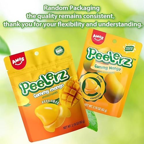 Miniatura 3 de Amos Peelerz - Caramelos de mango pelables, gomitas de mango Peelerz, bolsa resellable de 2.19 onzas (paquete de 3)