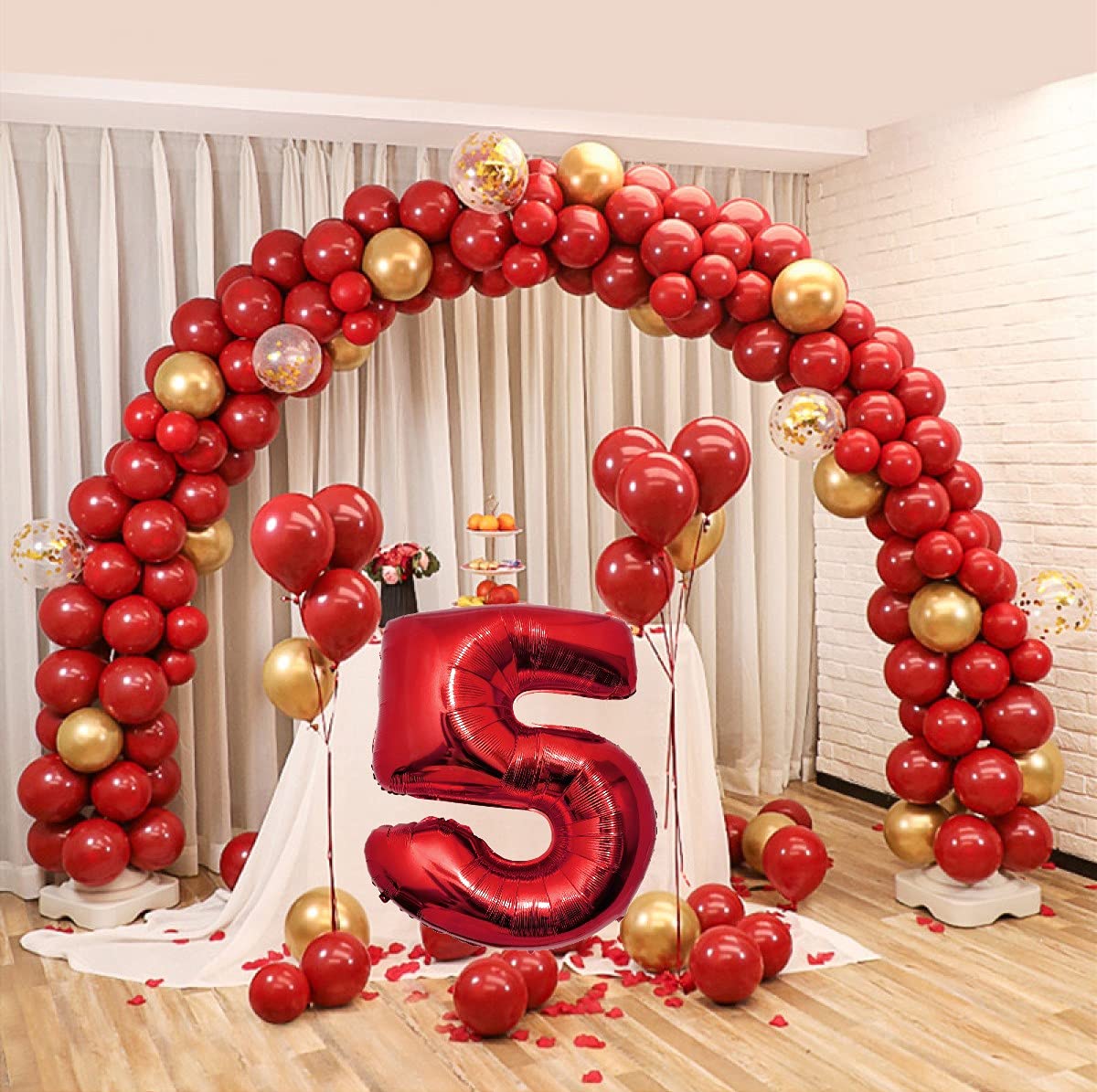 Amazon | 大きい 数字 5 バルーン バースデー パーティー 誕生日 風船