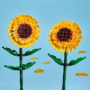 LEGO Sunflowers Building Toy for Kids, Girls and Boys Ages 8+ - Artificial Sunflowers for Home Decor and Display - Birthday Gift Idea for Lovers of Plants & Flowers - 40524
