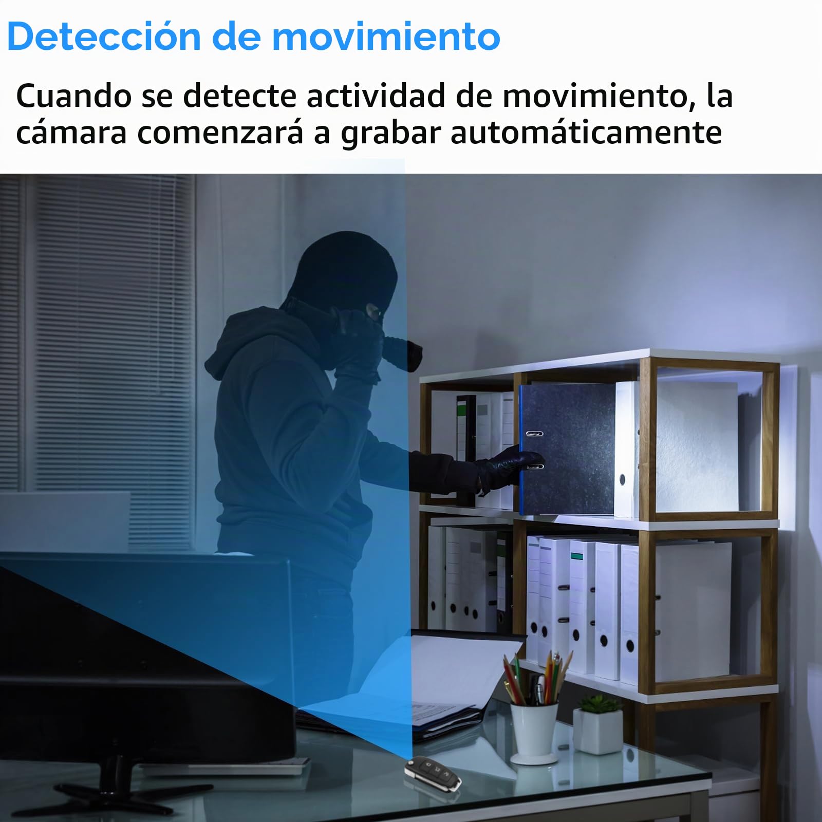 UYIKOO Cámara Espía Oculta, Mini Camara Vigilancia Llave de Coche 1080P HD, Cámara de Seguridad Visión Nocturna Detección de Movimiento