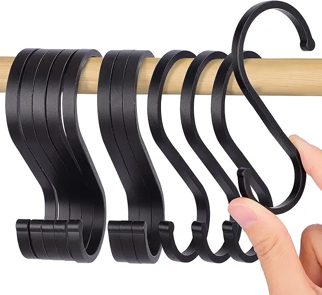 ACMETOP S-Haken, 12 Stück für Garderobe, Küche, Garage und Garten