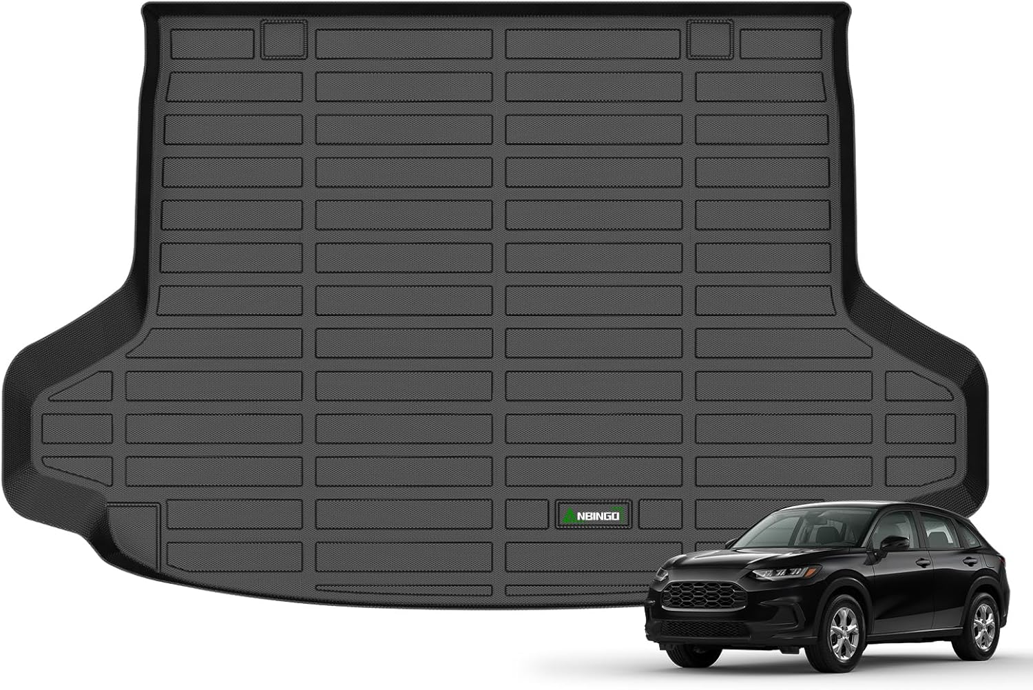 ANBINGO® All Weather Cargo Liner for 2023 2024 2025 Honda HR-V, Fits LX | Sport | EX-L FWD&AWD (Include w/o BSI Model) Custom Fit HRV Waterproof (Trunk Mat) - Black