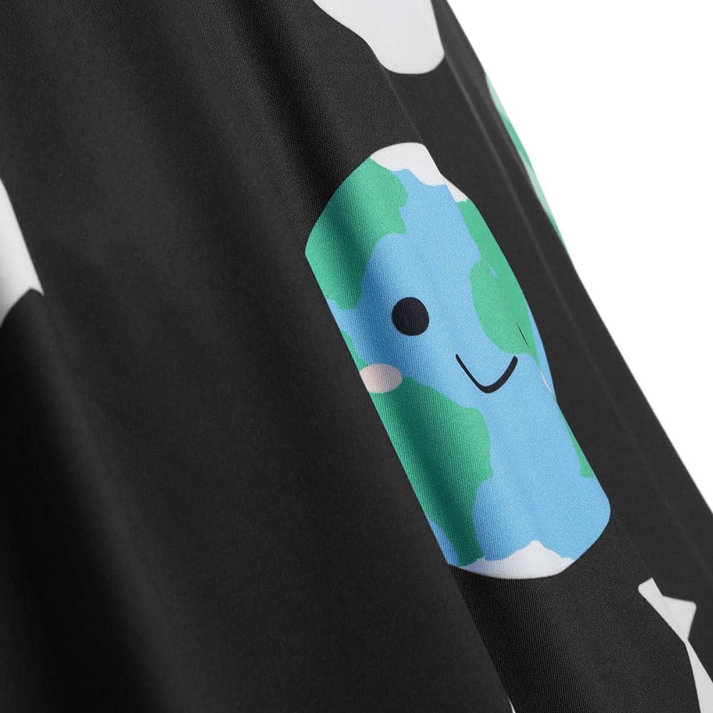 Womens Halloween Costume Cute Miss Frizzle Dress Peter Pan Collar Space Planet Dresses - Image 5