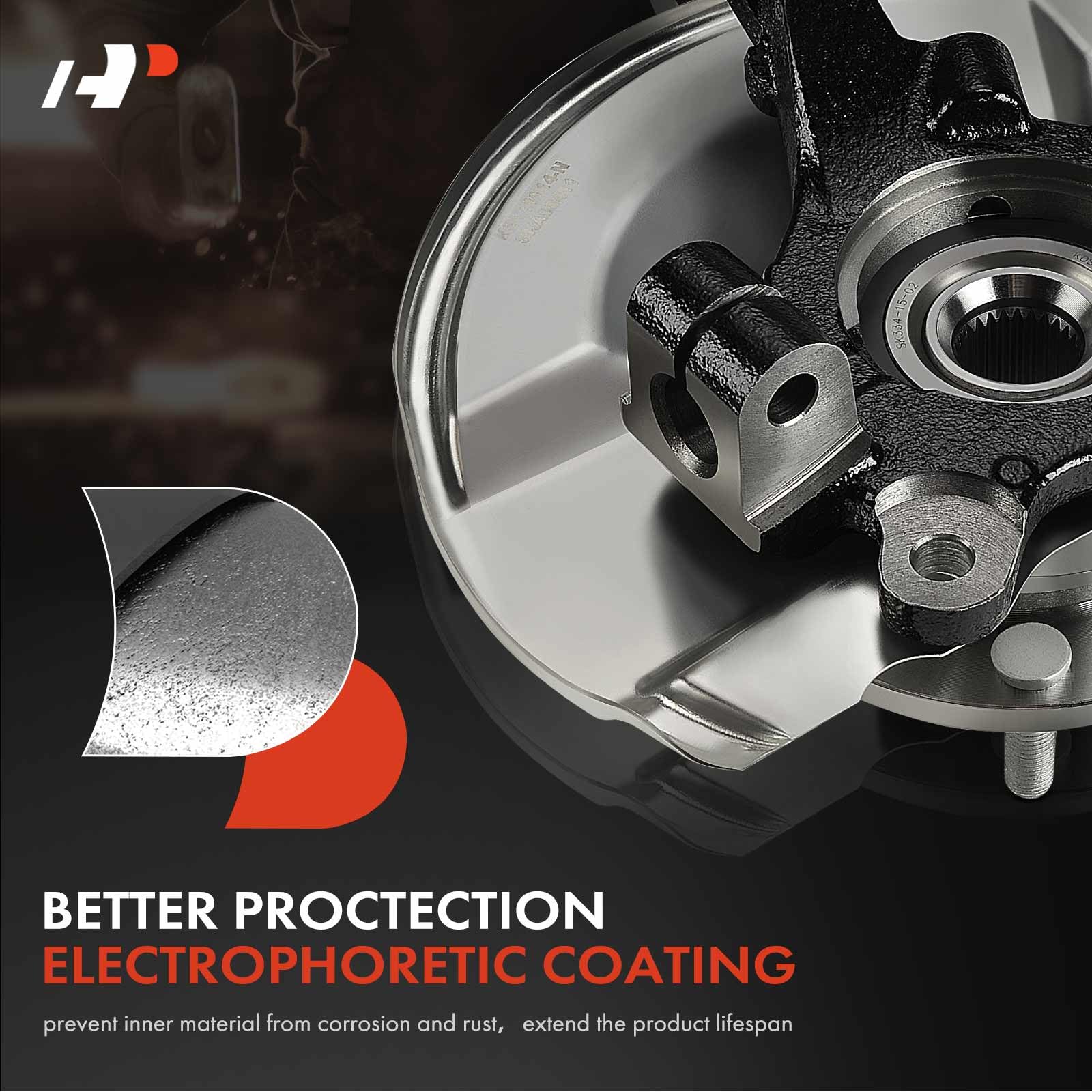 Autoround Pair 29596048 Front Wheel Bearing Hub Assembly Fit For 1997 - View #2