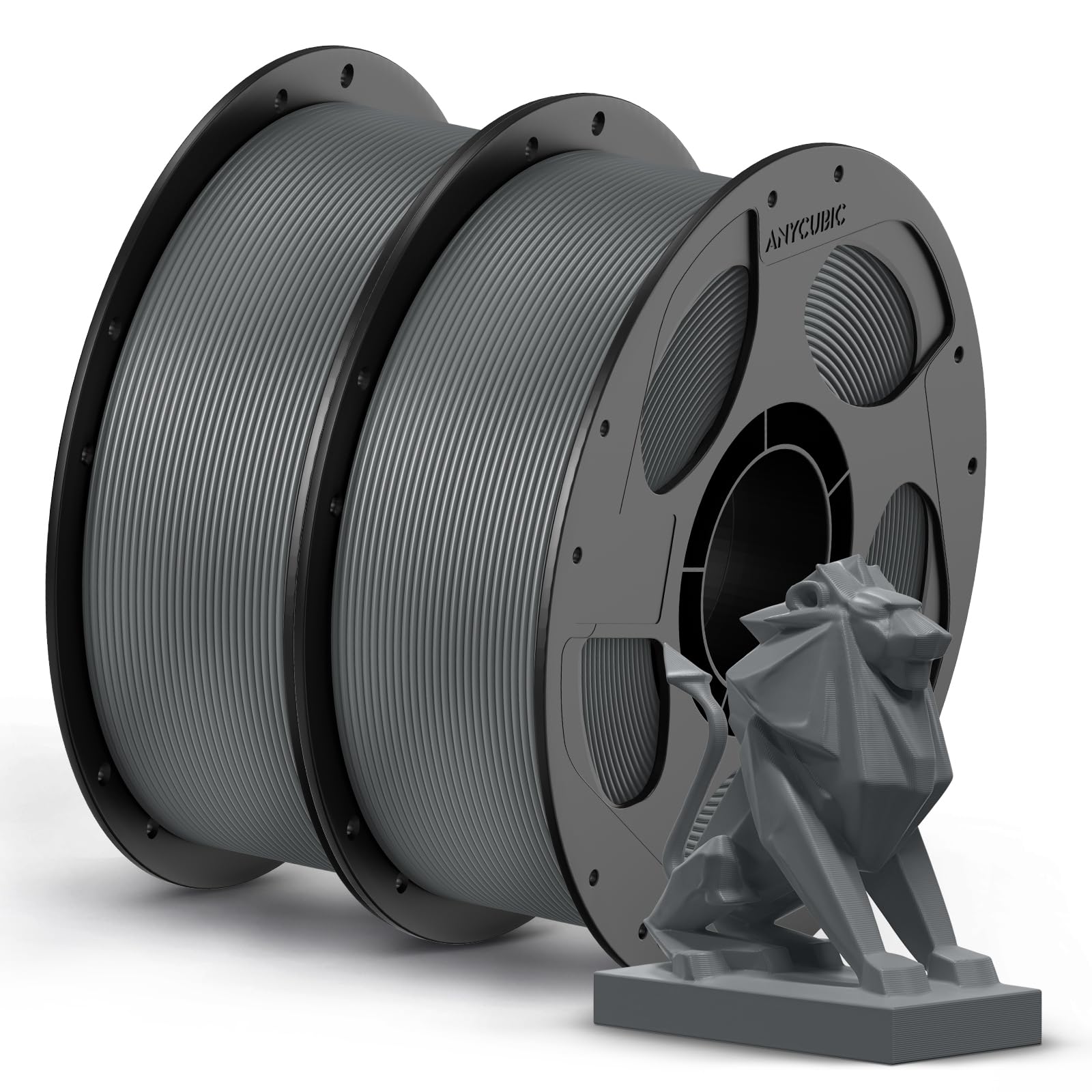 ANYCUBIC PETG Filament 1.75mm Bundle, 2KG, Reusable Spool, Texture Grey