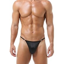 FEOYA Mens Briefs Bikini Satin Underwear Detachable Strap Panty Bulge Pouch Briefs S-2XL