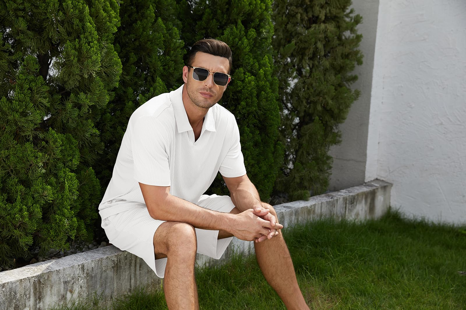 Chándal de verano para hombre, traje deportivo de 2 piezas, camiseta de manga corta, pantalones cortos, traje de ocio para todos los días