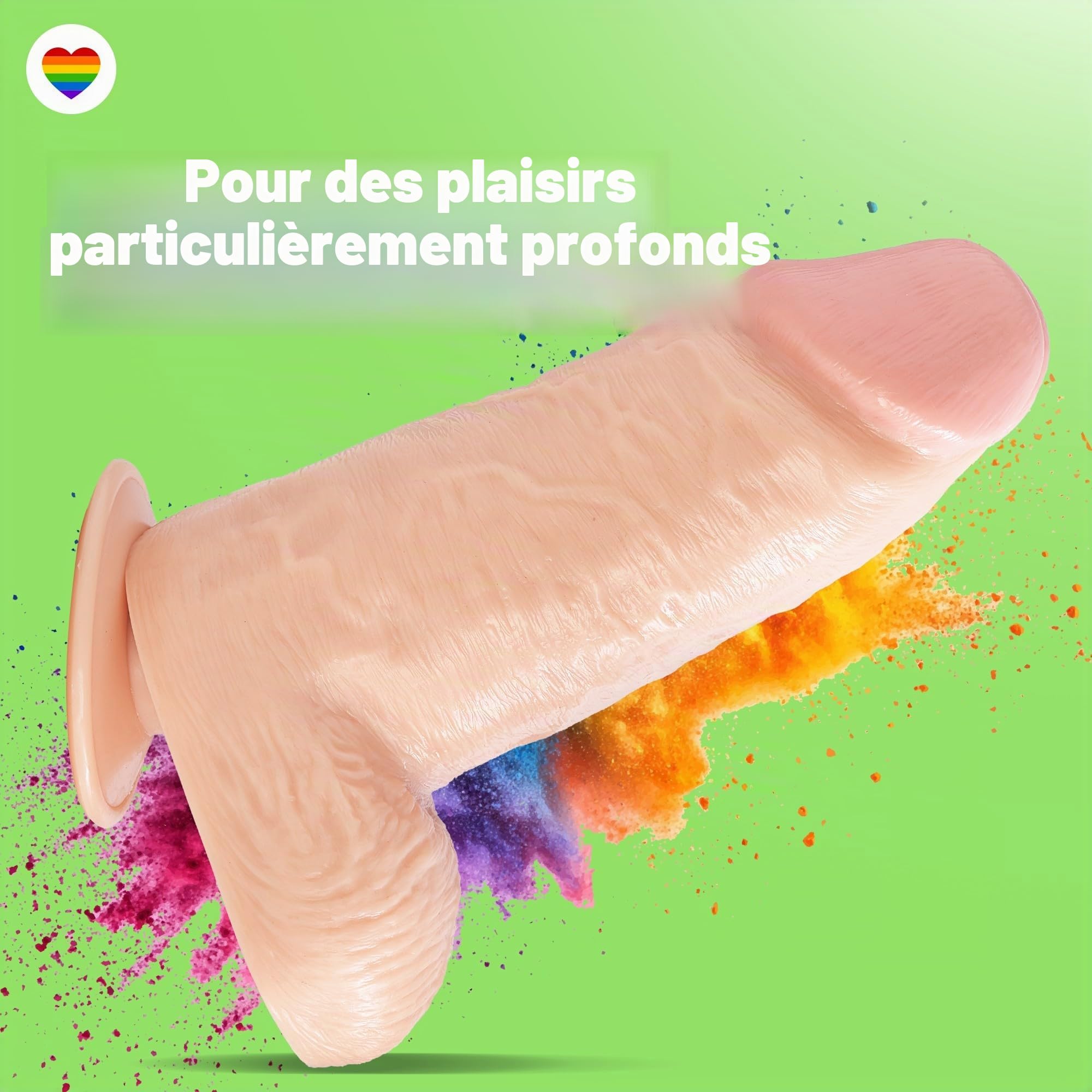 marielove für neuen schwung. Gode-27 cm-Réplique réaliste de pénis-Veines naturelles en matériau souple et testicules prononcées-Avec ventouse pour strapon ou harnais-Pour femmes,hommes et couples