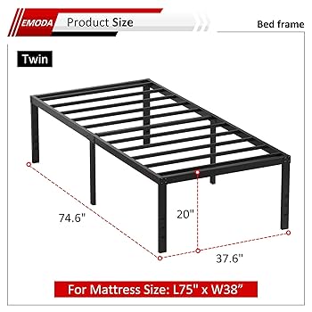 EMODA - diante2セット mk Amazon.com: EMODA 12 Inch King Size Bed Frame No Box Spring