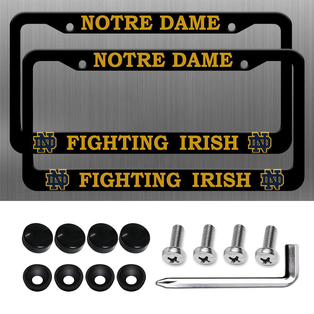 Amazon.com: 2 Packs Matte Black for Notre Dame Fighting Irish