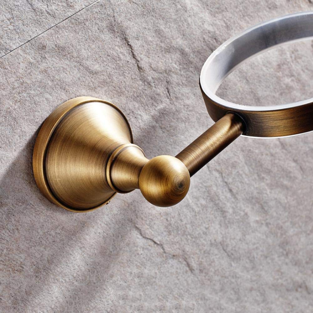 Szczotka do WC, brązowa rama szczotki do WC Antyczna łazienka Zestaw uchwytów na szczotki do WC Akcesoria łazienkowe Pojedynczy kubek ceramiczny do montażu na ścianie