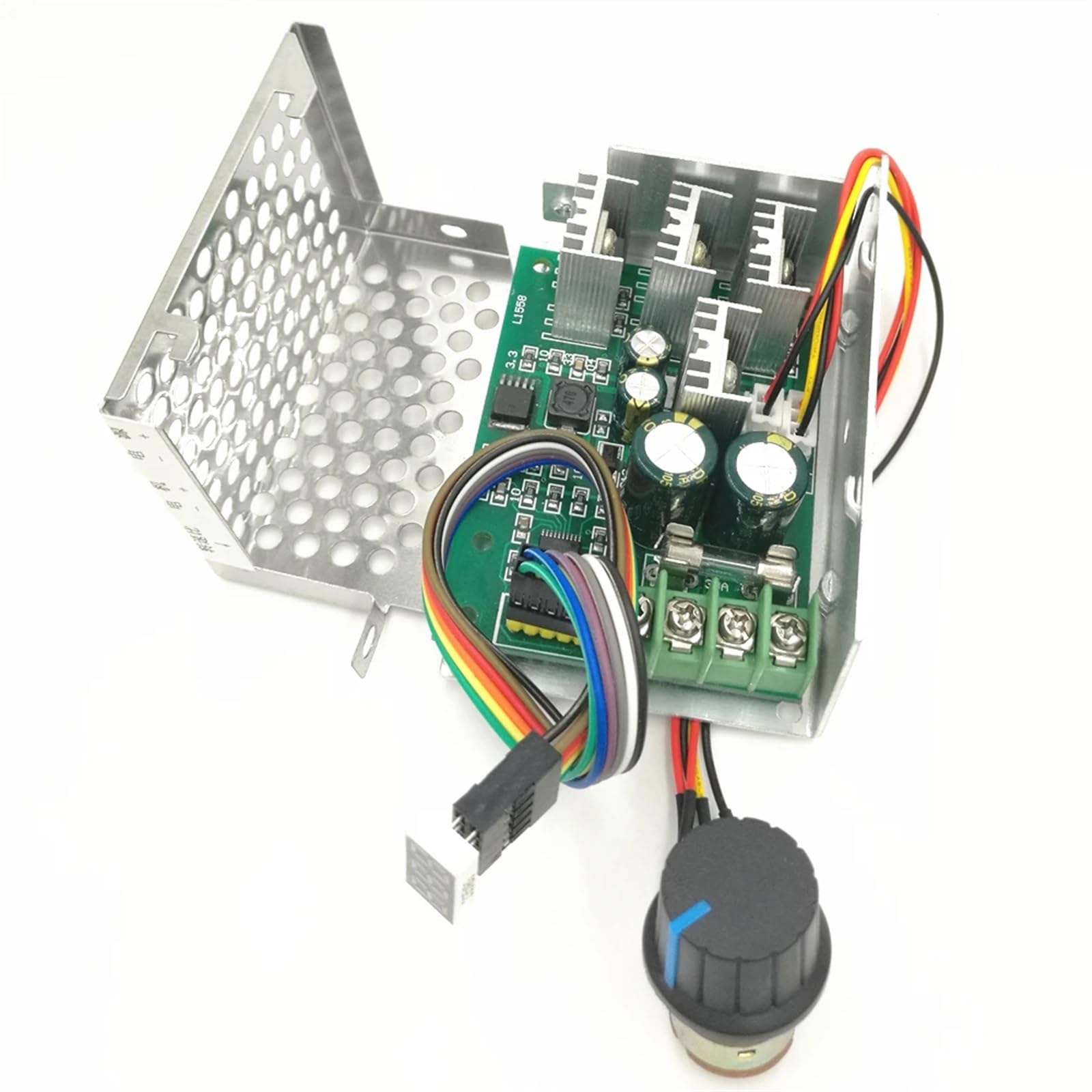50 Uds. Controlador de velocidad del motor de CC PWM pantalla Digital 0 ~ Módulo de accionamiento ajustable 6V ~ 60V entrada Max30A con funda
