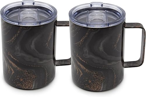 Miniatura 10 de Cambridge Juego de 2 vasos de paja de geoda aislados de 24 onzas, color blanco, 0