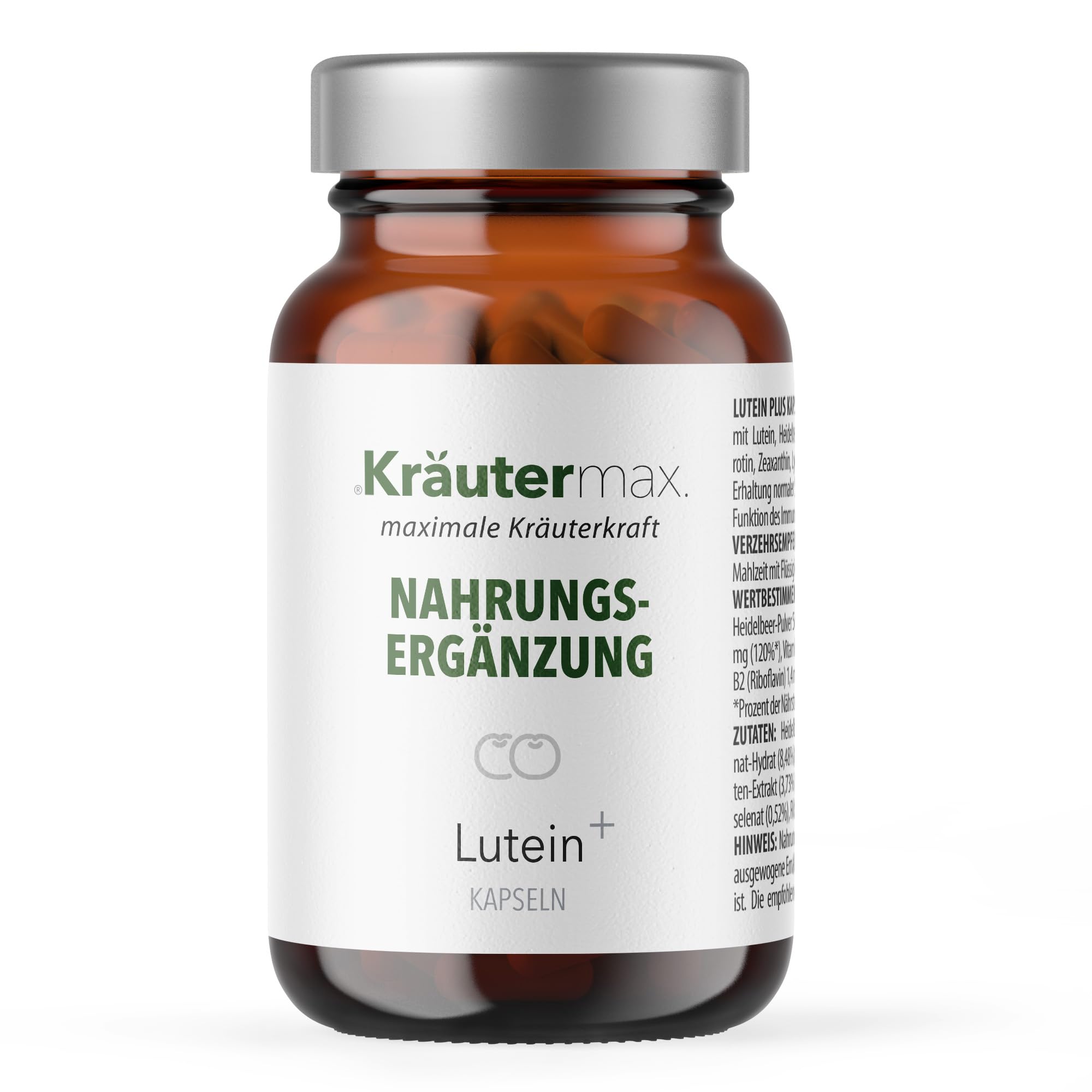Lutein Augen Kapseln Complex Nahrungsergänzung Vegan mit Zeaxanthin 1 x 60 Stück