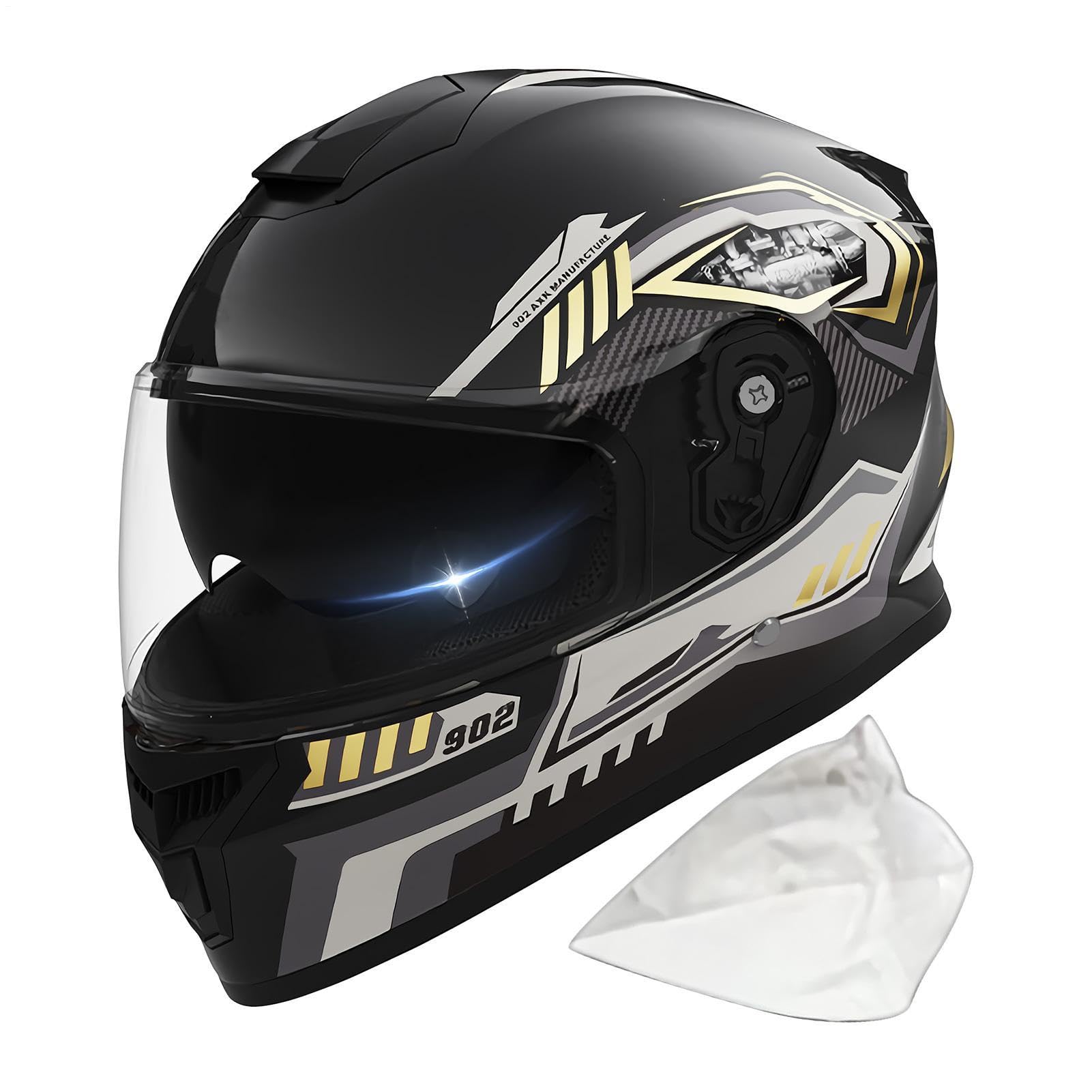 Kask motocyklowy – odporna na kolizje maska motocrossowa, 35 x 25 x 25 cm, sprzęt ochronny na całą twarz, ze zdejmowanym szalikiem, zimowe nakrycie głowy do jazdy na rowerze, nartach, śniegu, ATV