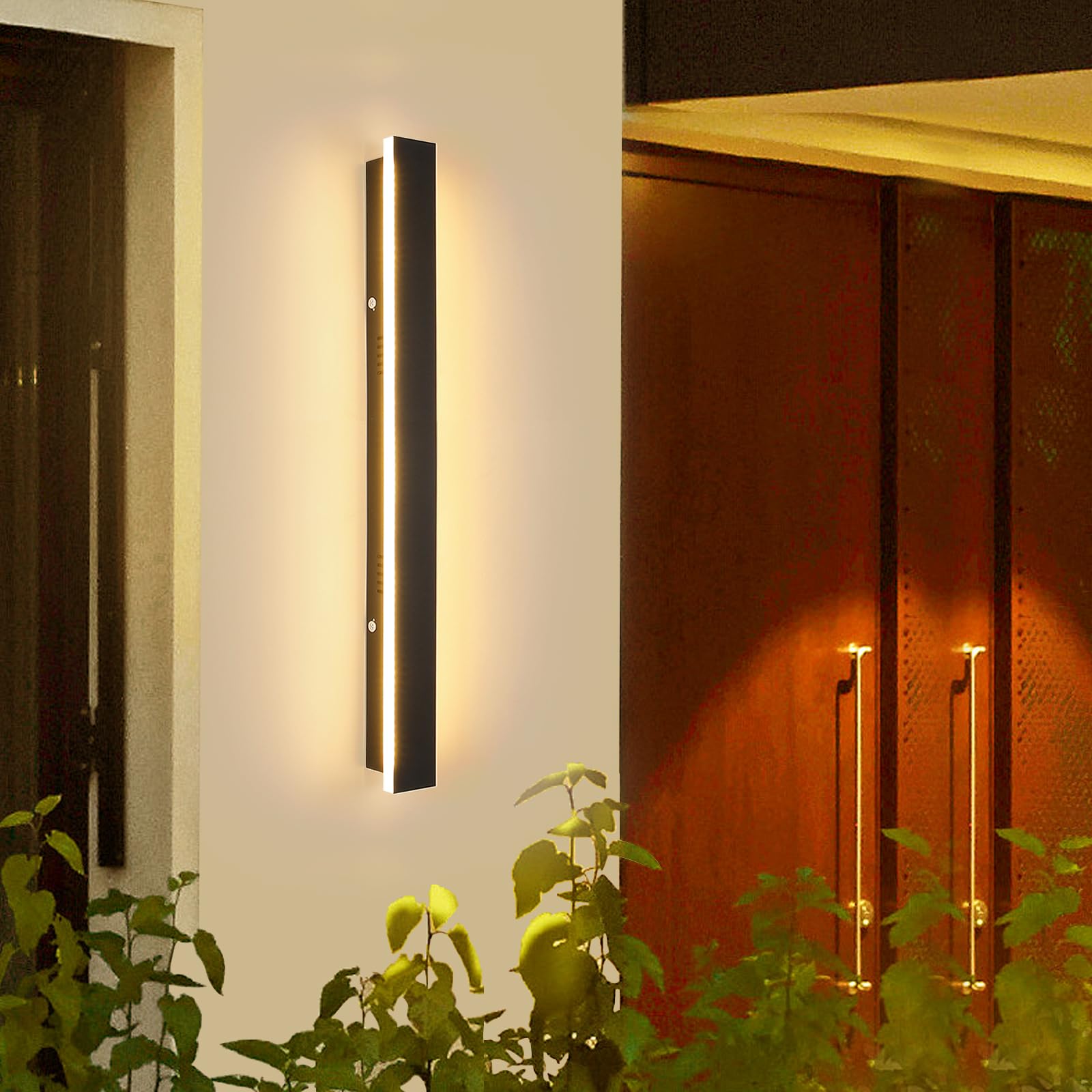 Mikeru 60CM Wall Lights, 3000K Warm White Outdoor Wall Lighting 22W External LED Wall Lights LED Indoor Wall Light for Outside Balcony, Interior Lighting Occasions, and Decorations — view 7
