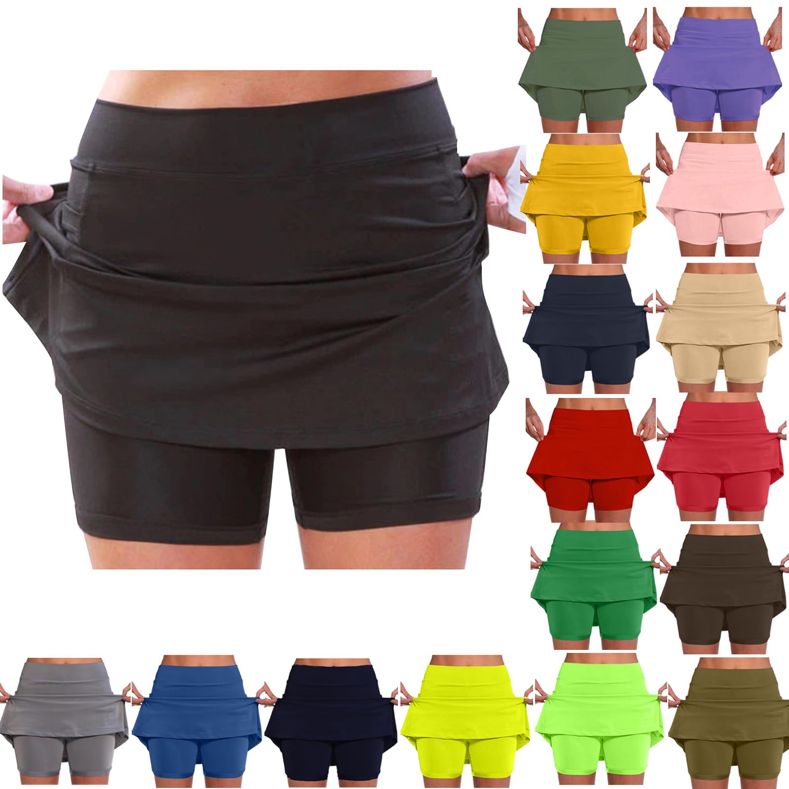 Skorts for Women Plus Size Dressy Casual Athletic Golf Tennis Short Skirts 2025 Summer Skort with Pockets