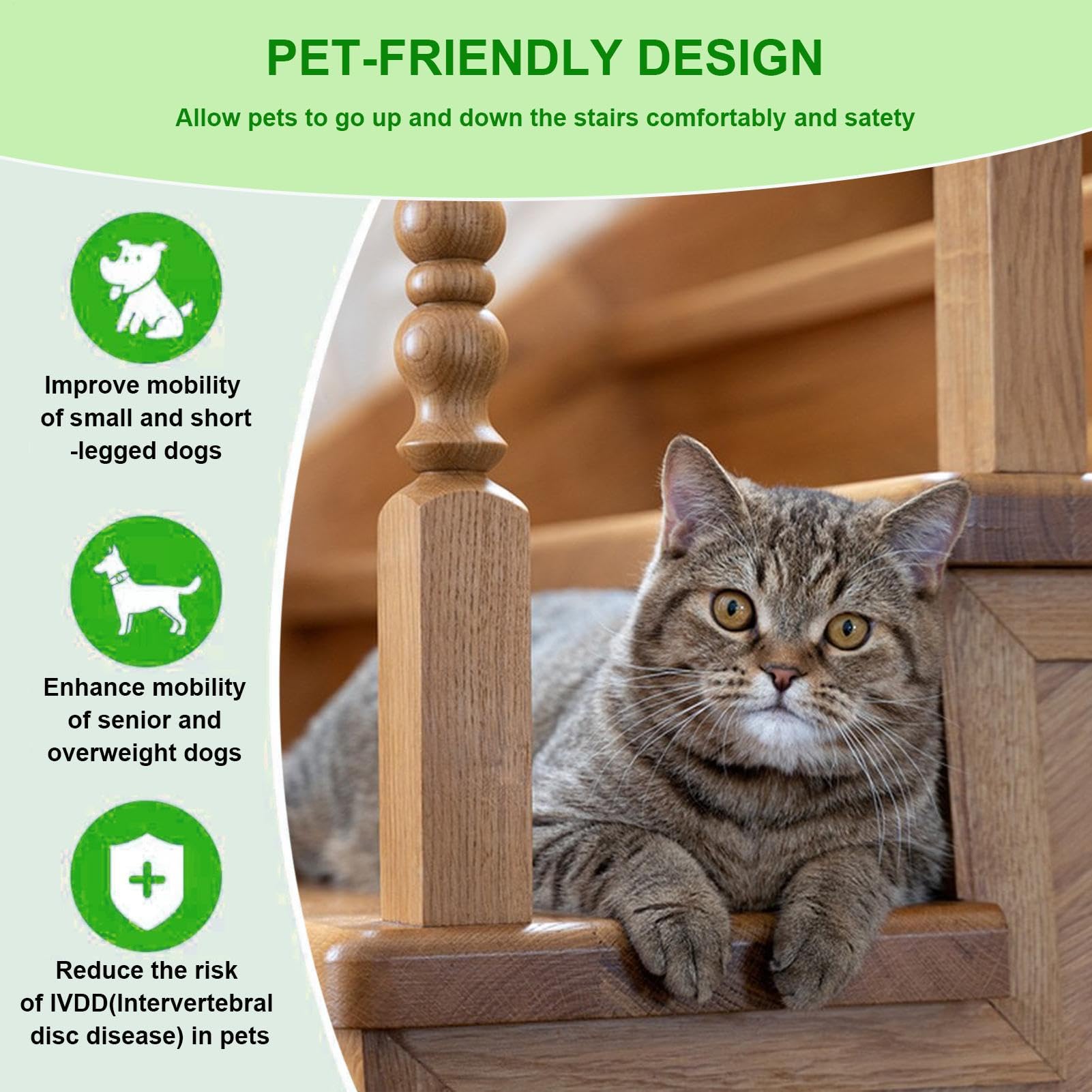 Rampa para Perros de Altura Ajustable 30 x 15 x 25 cm, rampa Plegable para Perros pequeños, rampas de Madera para Interiores y sofá, mesita de Noche, hogar, Dormitorio, Sala de Estar