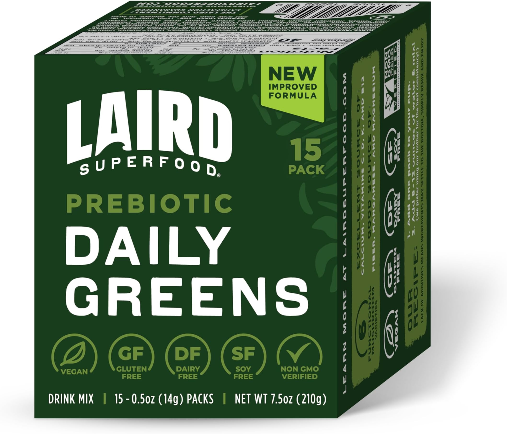 Prebiotic Daily Greens, 15 Packs, 0.5 oz (14 g) Each