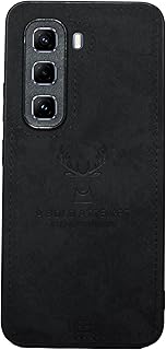 جراب بتصميم رقمي يوفر حماية كاملة مصنوع من البولي يوريثين الحراري الناعم وقماش بتصميم منقوش، جراب حماية مقاوم للأوساخ والصدمات وبصمات الأصابع لموبايل انفينيكس هوت 50 برو (أسود)